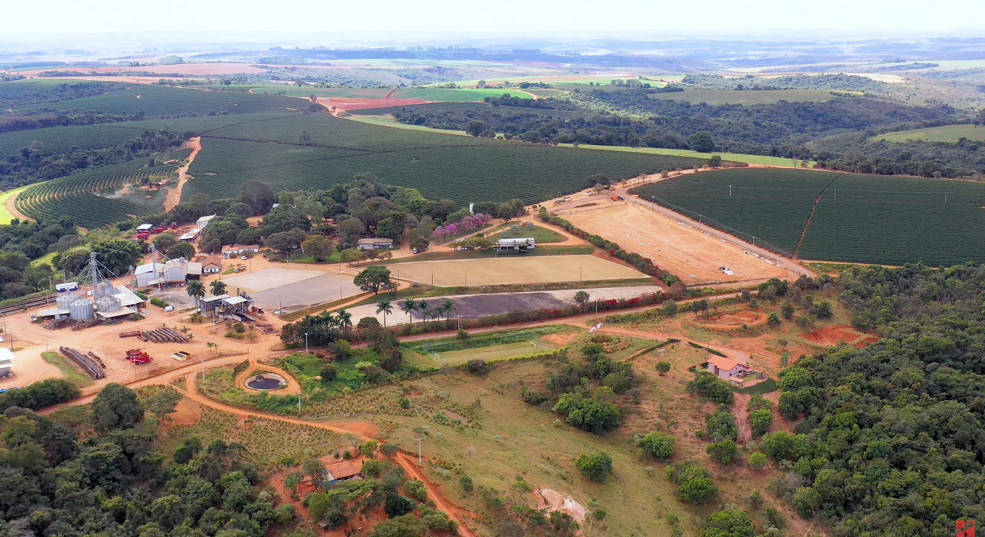 Imagem aérea da sede do Grupo Conginhas.